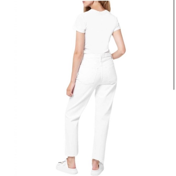 RE/DONE 70s HIGH WAISTED STOVE PIPE JEANS IN WHITE DESTROYED SZ30 - Picture 2 of 5